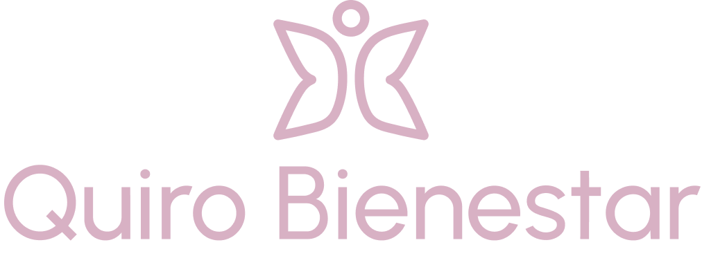 Logo con texto "Quiro Bienestar", fondo trasparente